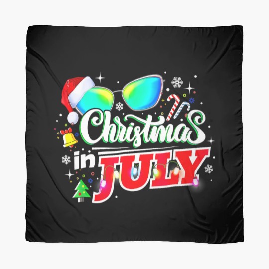 Christmas In July Santa Hat Sunglasses Summer Scarves