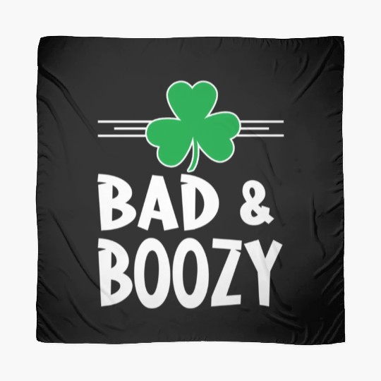 Bad And Boozy St Patricks Day Drinking Shamrock Ir Scarves