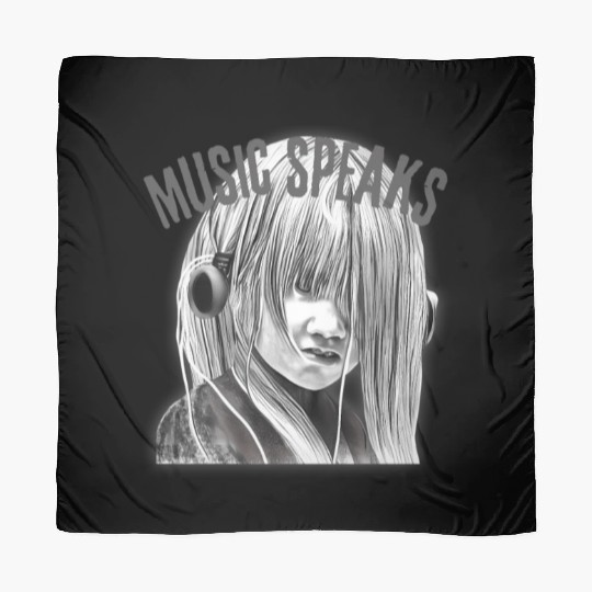 Music a Moody Grunge Streetwear Style Music Scarves
