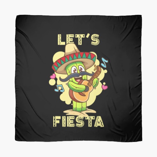 Let's Fiesta Cinco De Mayo Cactus with Guitar and Scarves