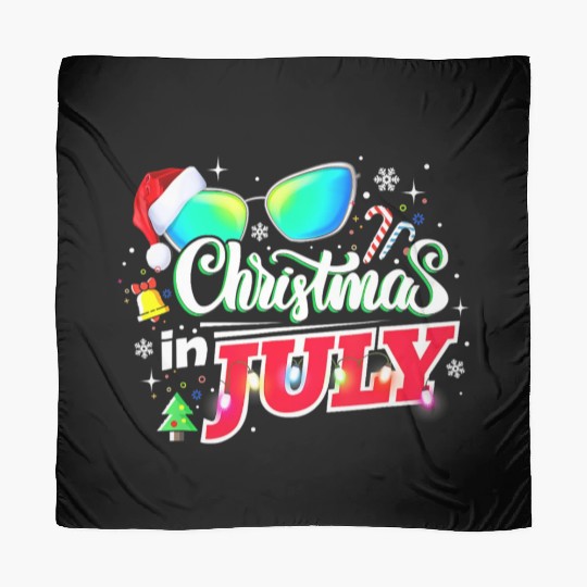 Christmas in July Santa Hat Sunglasses Summer Scarves