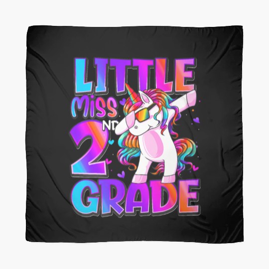 Little Miss 2nd Grade Unicorn Back To School 2nd Scarves
