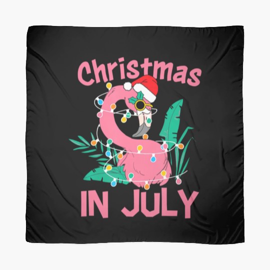 Funny Summer Beach Vacation Christmas In July Scarves
