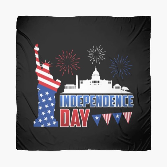 Independence Day Statue of Loverty America Party Scarves