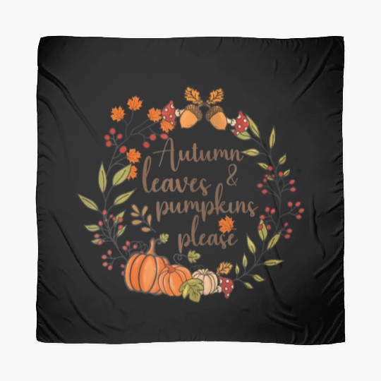 Autumn Leaves And Pumpkins Please Fall Lover Scarves
