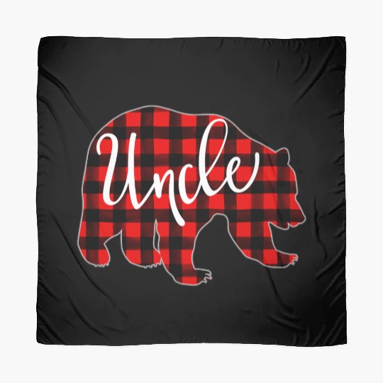 Red Plaid Uncle Bear Family Eve Buffalo Scarves