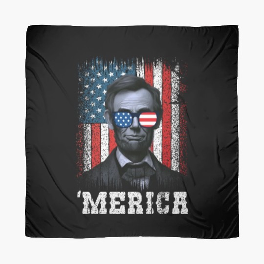 Merica Lincoln Independence Day Party 4th July Scarves