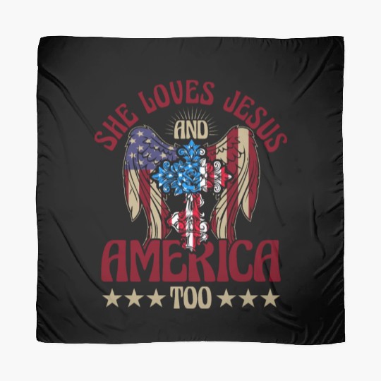 She loves jesus and America too Scarves