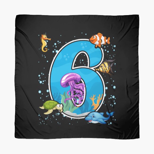 6th birthday Aquarium Fish lover 6 Year Old Sea Scarves