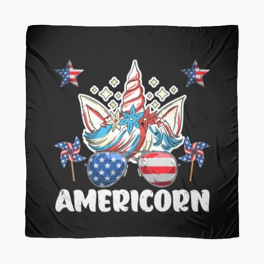 Independence Day Americorn Unicorn USA Party Scarves
