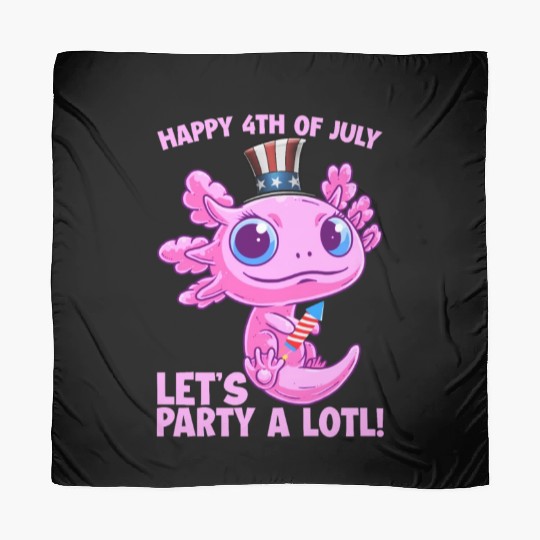 Axolotl 4th of July Patriotic Independence Day Mat Scarves