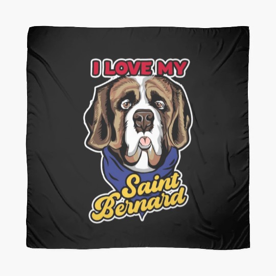 I Love My St. Bernard Slobbery Mouth St. Bernard Scarves