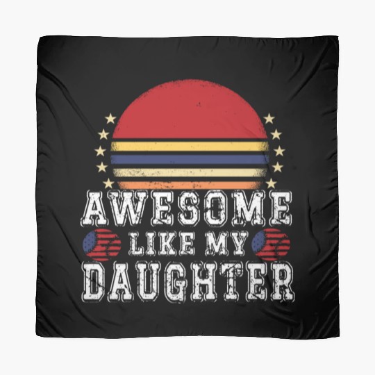 Retro Sunset Icon for Daughter Scarves