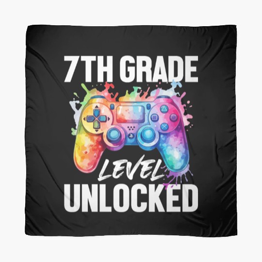 7th Grade Level Unlocked Back to School Video Game Scarves