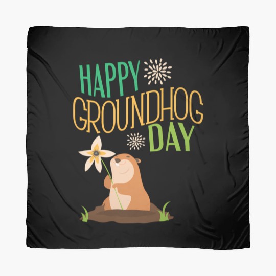 Groundhog Day 2021 Happy Ground Hog Scarves