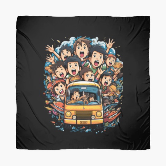 Back to School Pre-K Kindergarten School Bus Scarves