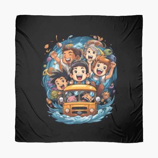 Back to School Pre-K Kindergarten School Bus Scarves