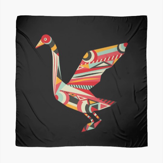 Beautiful Flying Swan Silhouette T Tattoo Art Scarves