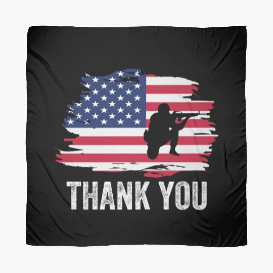 Thank You Us Flag Memorial Day Scarves