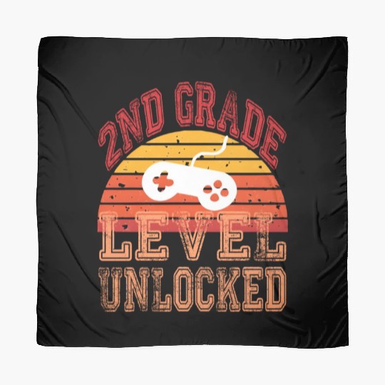 2nd Grade Level Unlocked Video Game Back To School Scarves