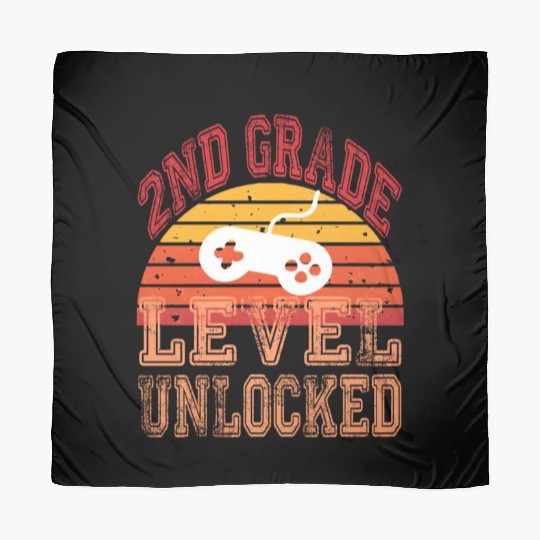 2nd Grade Level Unlocked Video Game Back To School Scarves