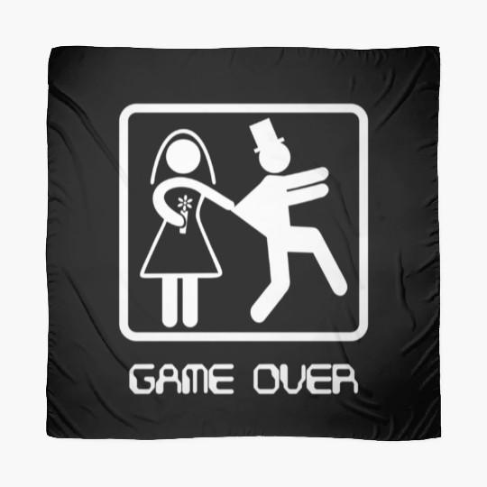 Game Over Video Gamer Bachelor Wedding Groom Scarves