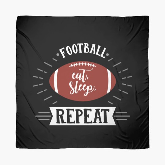 Football Eat Sleep Repeat Sports Babe Game Day Mom Scarves