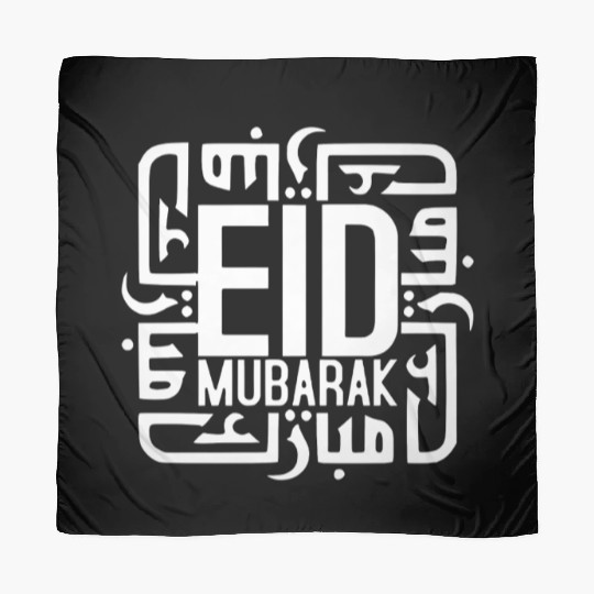 Pocket Side Eid Mubarak After Ramadan Dad Mom Eid Scarves
