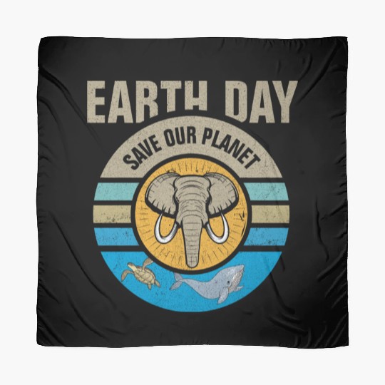 Earth Day Save Our Planet Conservation Design Scarves