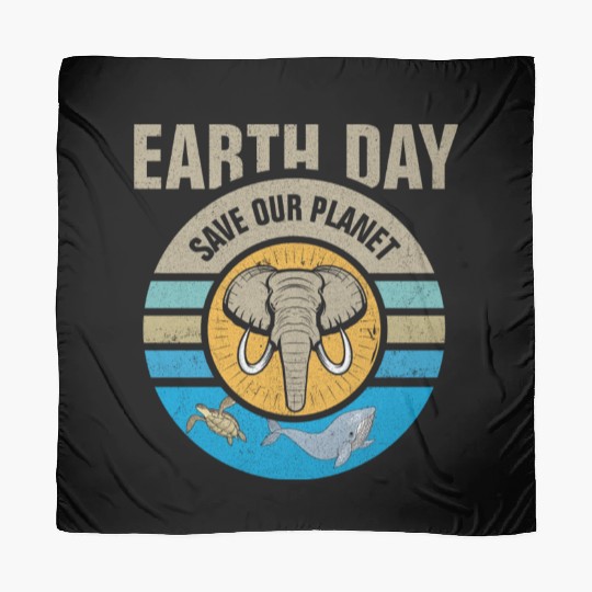 Earth Day Save Our Planet Conservation Design Scarves