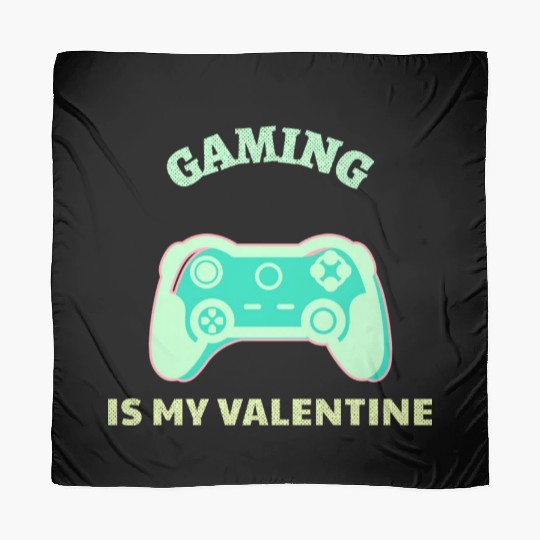 Gaming Is My Valentine Light Green Scarves
