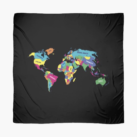 Lgbt Pride Month Lgbtq World Map Scarves