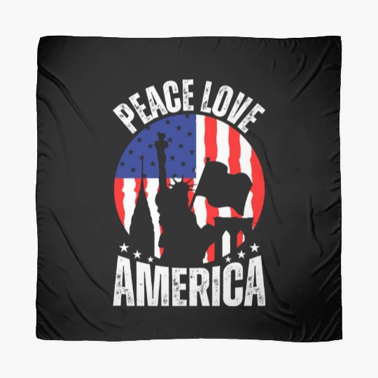 "Peace Love America Labor Day Scarves - Celebrate
