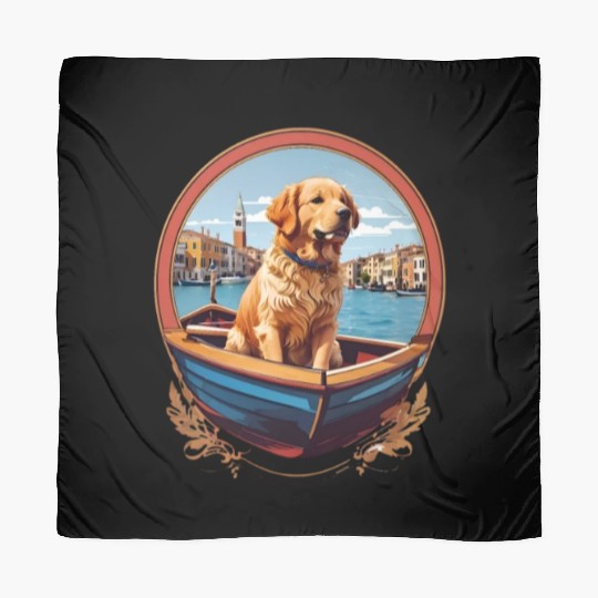 Golden Retriever's Venice Voyage Scarves