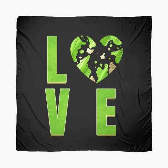 I Love My Planet I Love The Earth Day Scarves