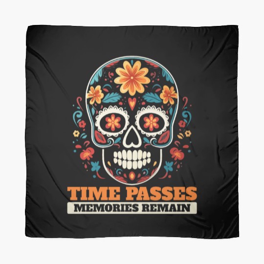 Dia De Los Muertos Sugar Skull Mexican Holiday Scarves