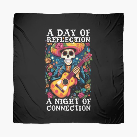 Dia De Los Muertos Sugar Skull Mexican Holiday Scarves