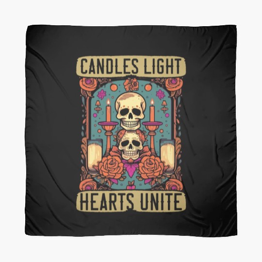Dia De Los Muertos Sugar Skull Mexican Holiday Scarves