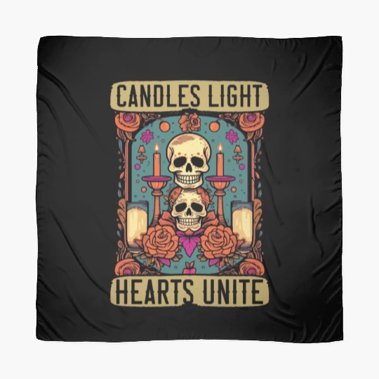 Dia De Los Muertos Sugar Skull Mexican Holiday Scarves