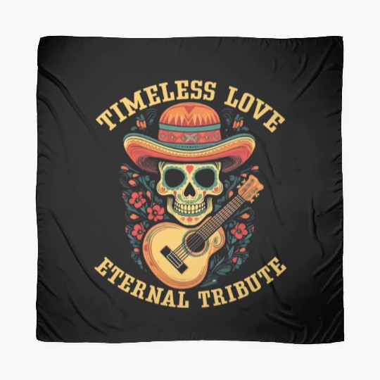 Dia De Los Muertos Sugar Skull Mexican Holiday Scarves