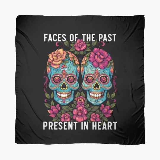 Dia De Los Muertos Sugar Skull Mexican Holiday Scarves