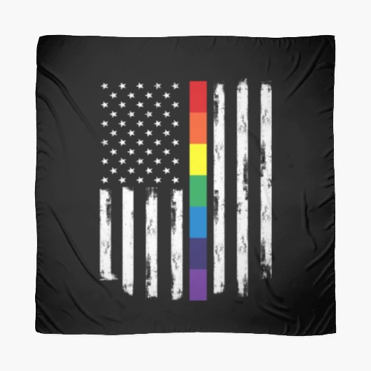 LGBTQ Rainbow USA America Flag Gift Idea Scarves