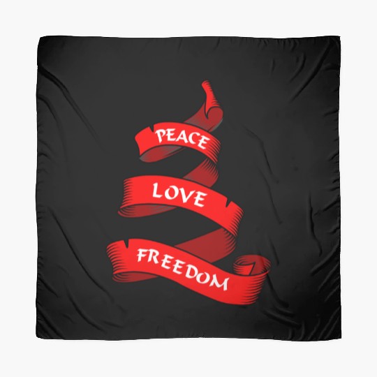 Peace love freedom red Scarves