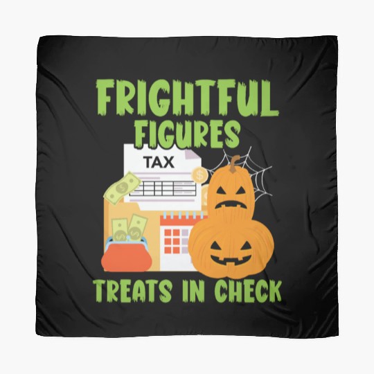 Frightful Figures Treats in Check Halloween Scarves