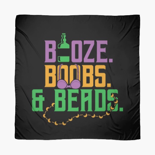 Booze Boobs & Beads Mardi Gras Scarves