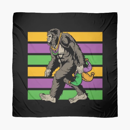 Bigfoot Mardi Gras Scarves
