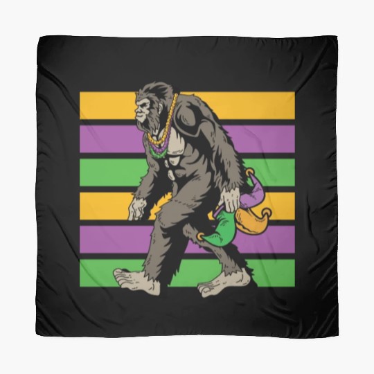 Bigfoot Mardi Gras Scarves