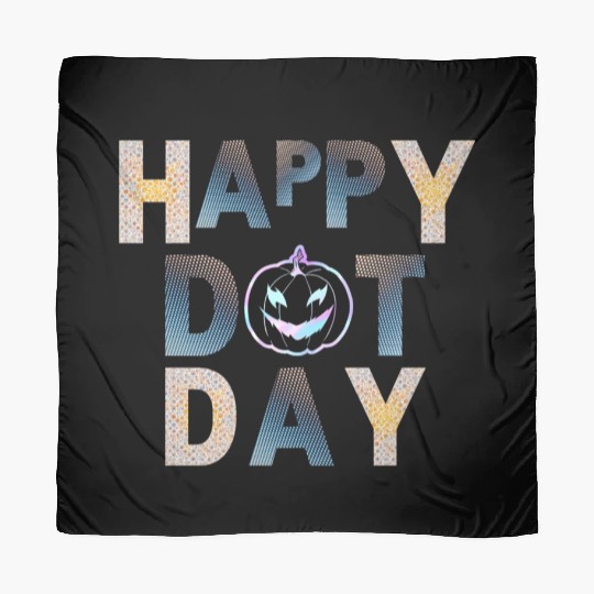 Happy dot day pumpkin polka dot Scarves