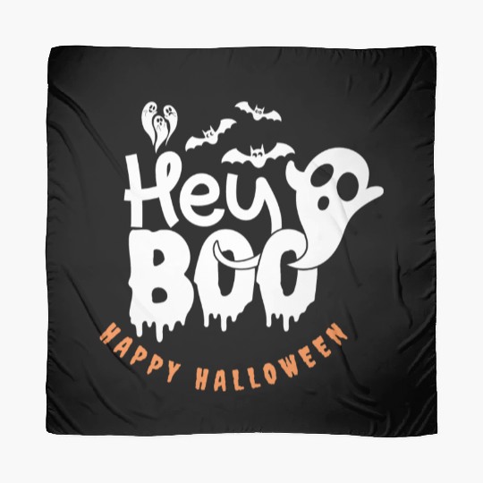 Groovy Hey Boo Cute Ghost Funny Halloween Mens Wom Scarves