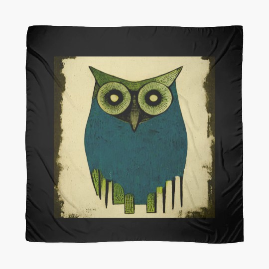 Mod Owl: Woodcut Owl Scarves